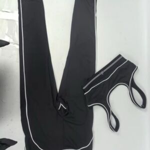 ALO Yoga White and Gray Activewear Set